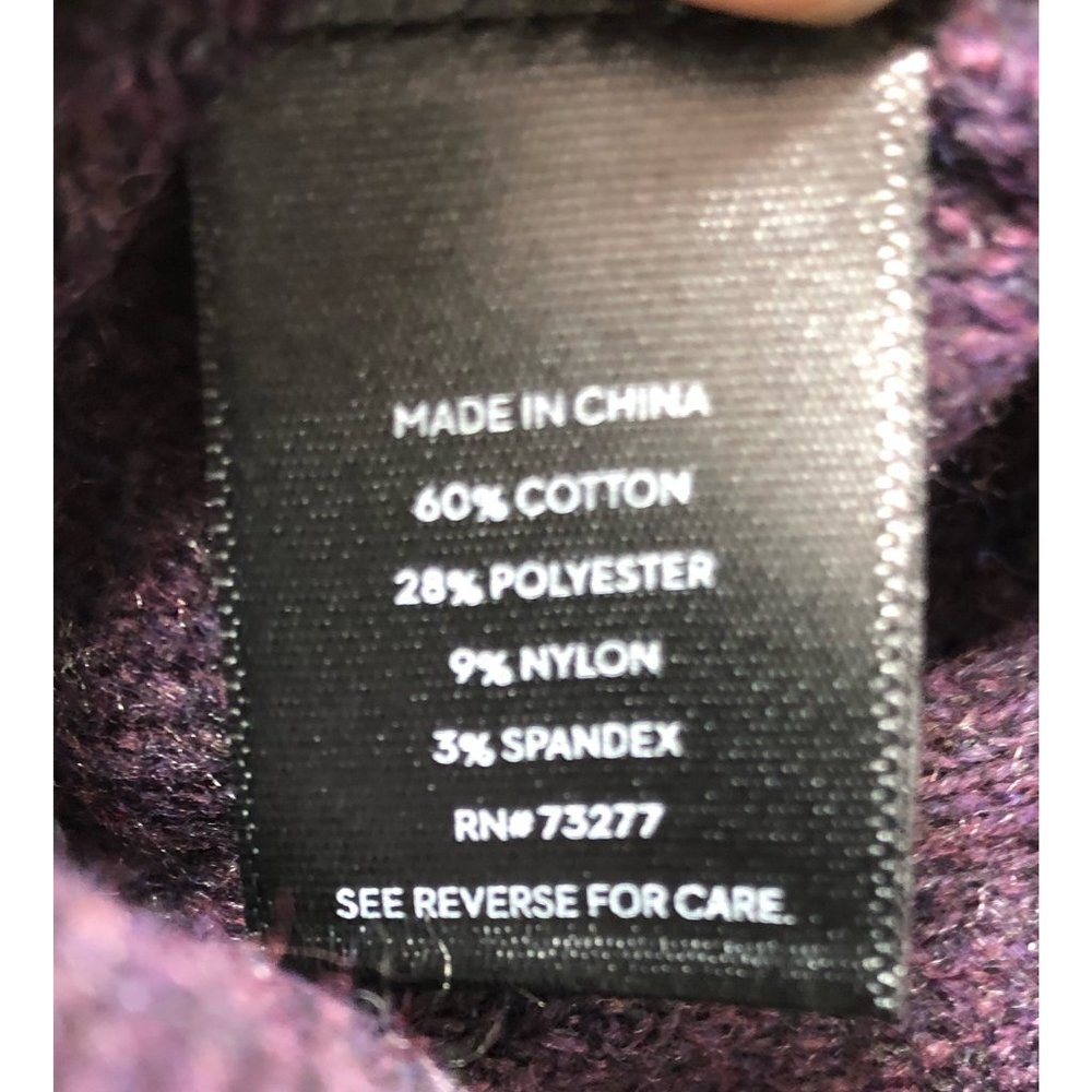 SOLD Simply Vera Wang Womens Purple Asymmetrical Cowlneck Sweater Sz XL NWT - Picture 7 of 10